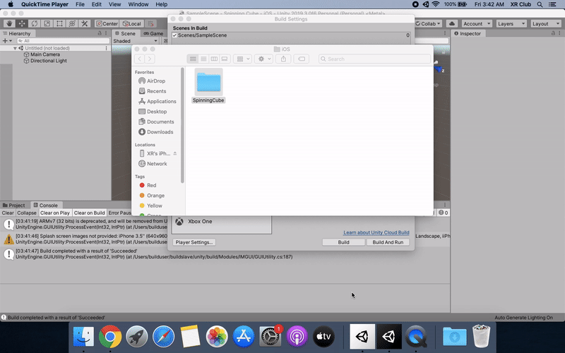 GIF showing where to find and open Xcode project