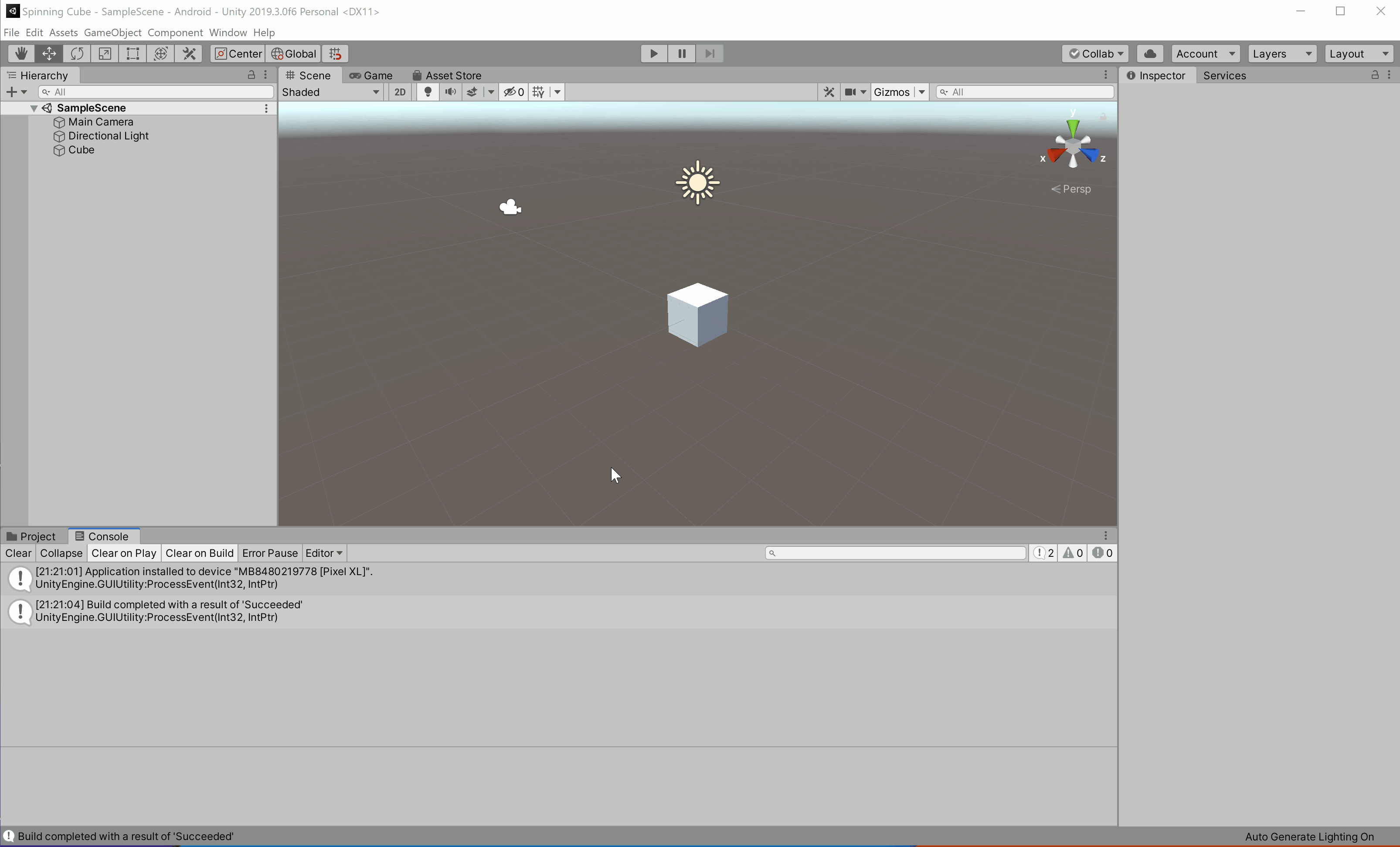 GIF showing how to show debug output from phone in Unity console