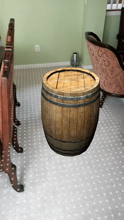 GIF showing selection and unselection of a barrel