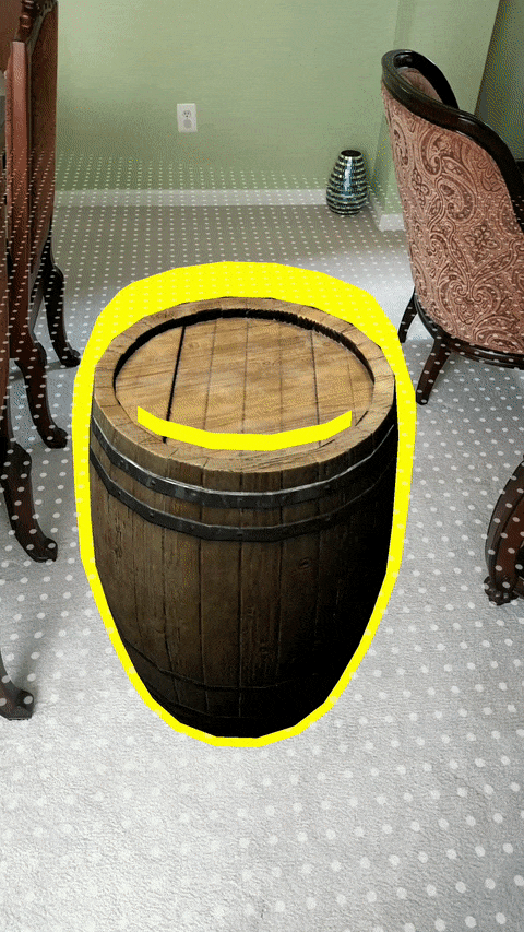 GIF showing movement of a barrel